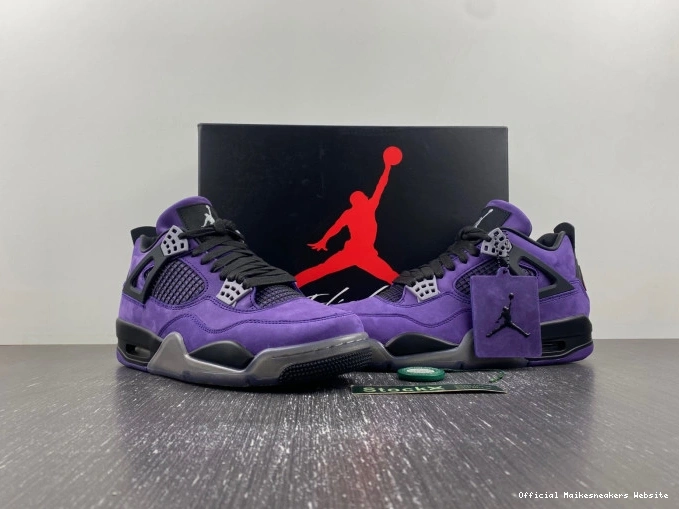 Official Maikesneakers 4 Scott x Travis Purple Air Jordan Suede 0706
